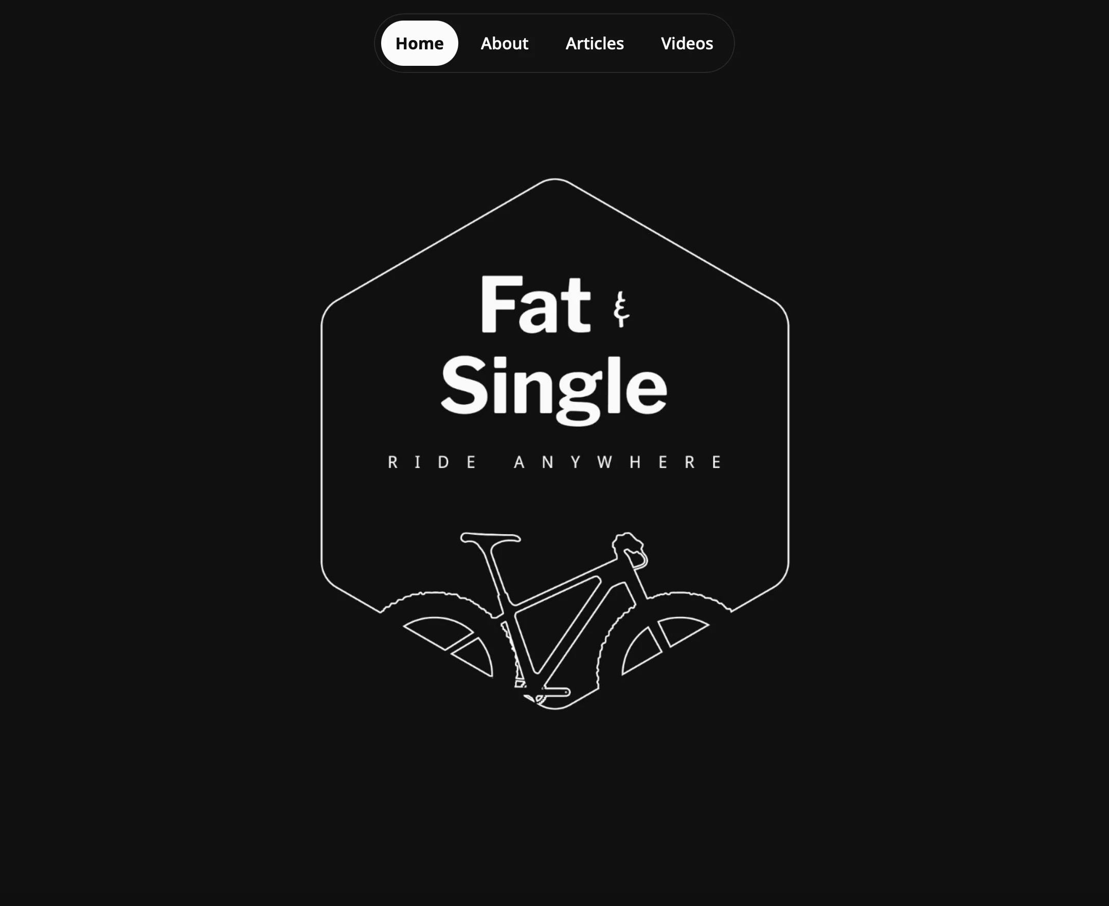 Fat & Single — website landing page hero section with logo