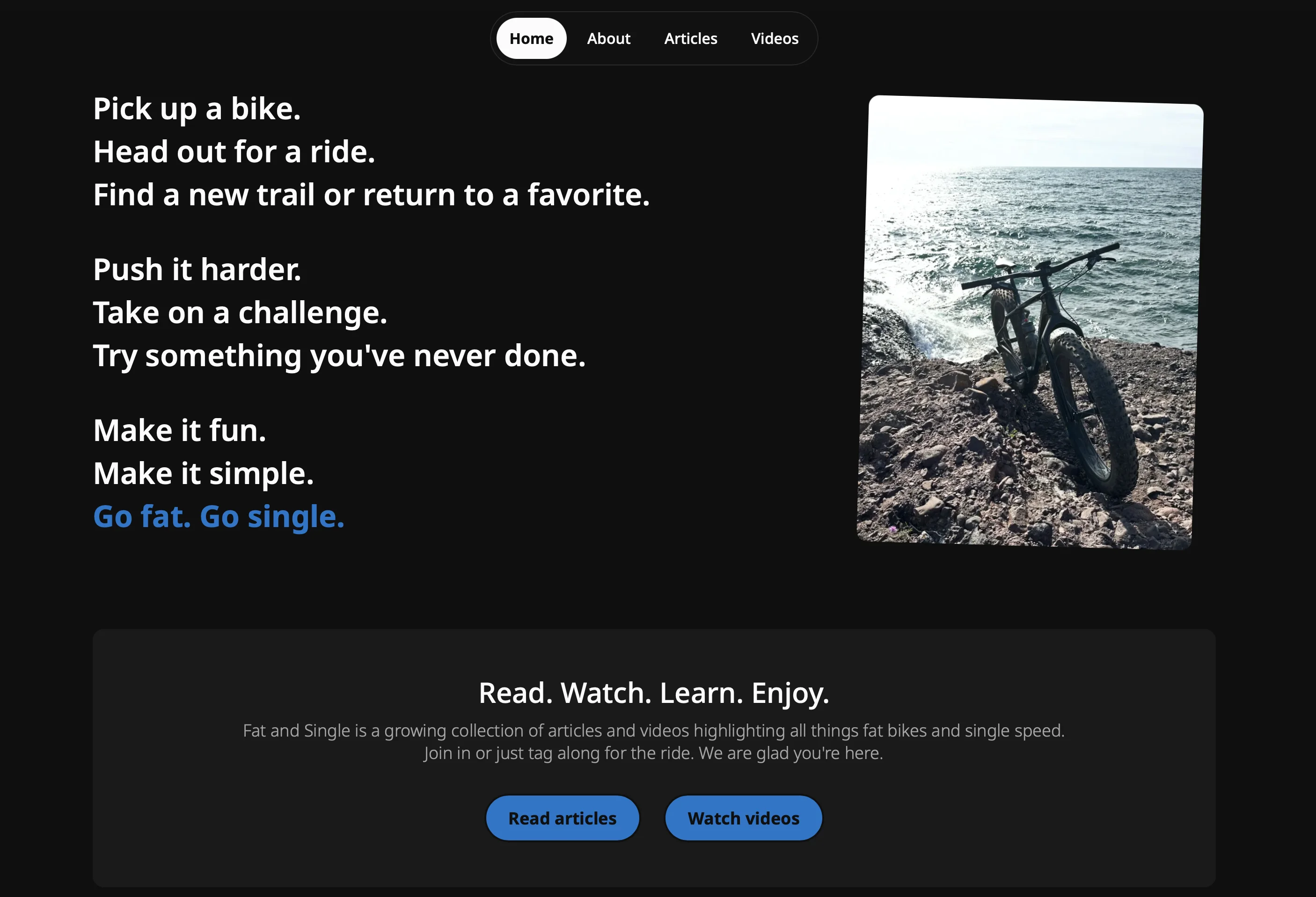 Fat & Single — landing page section