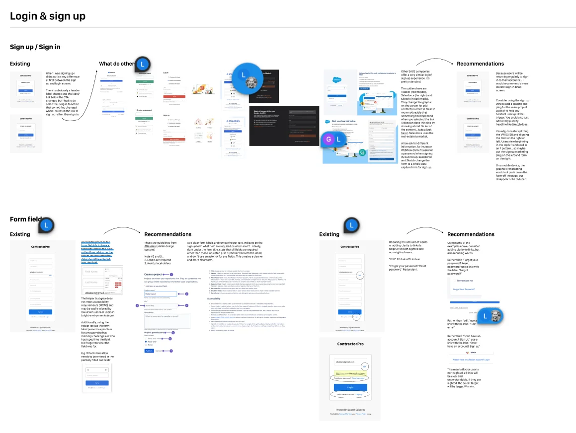 Reviewing the sign up/sign in flow