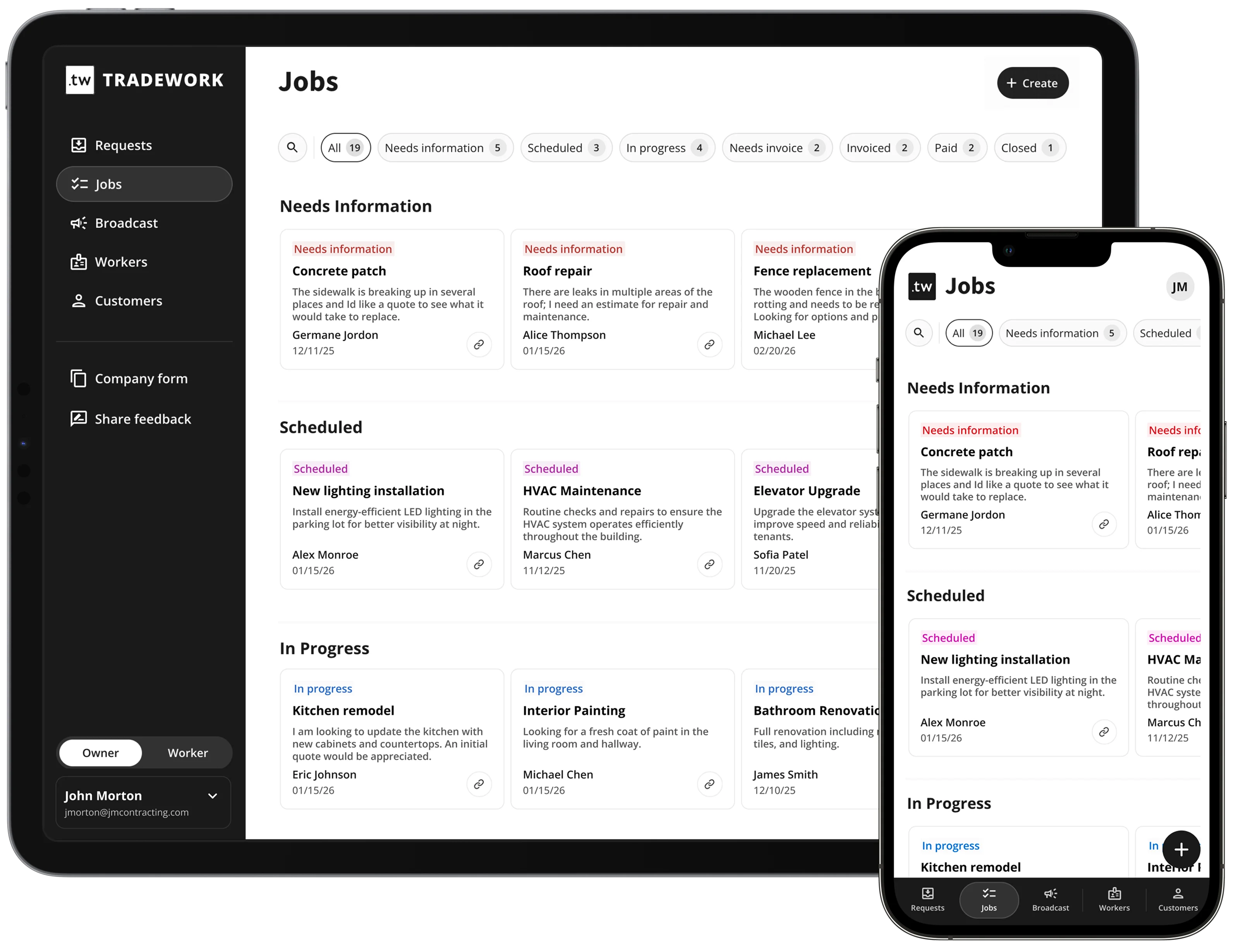 TRADEWORK product preview